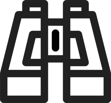 binoküler simge, vektör illüstrasyonu beyaz arkaplanda izole edildi 