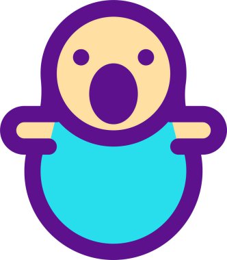 bebek simgesi, vektör çizimi beyaz arkaplanda izole edildi