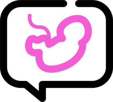 Sohbet bebek simgesi, vektör çizimi beyaz arkaplanda izole edildi