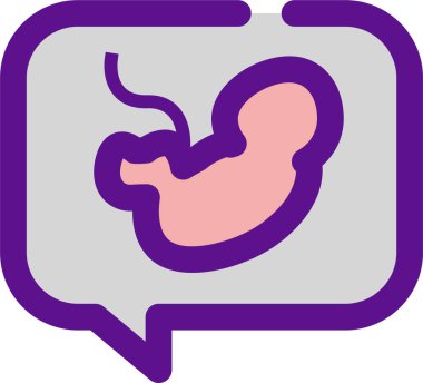 Sohbet bebek simgesi, vektör çizimi beyaz arkaplanda izole edildi