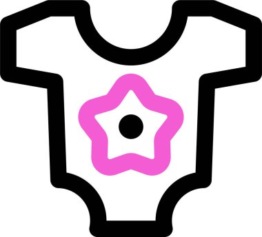 bebek giyimi simgesi, vektör çizimi beyaz arkaplanda izole edildi