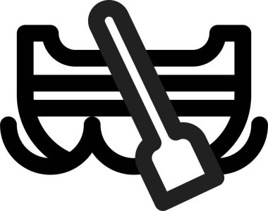 Güvenli tekne simgesi, vektör çizimi beyaz arkaplanda izole edildi 