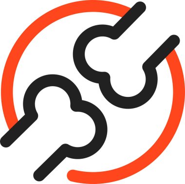 kemik simgesi, vektör illüstrasyonu beyaz arkaplanda izole edildi 