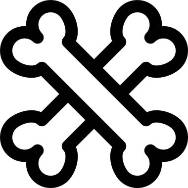 kemik simgesi, vektör illüstrasyonu beyaz arkaplanda izole edildi 