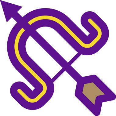 ok simgesi, vektör illüstrasyonu beyaz arkaplanda izole edildi  