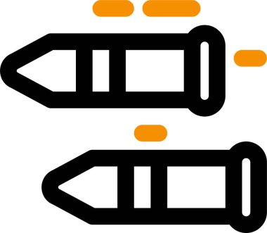 beyaz arkaplanda izole edilmiş kurşun ikonu ve vektör illüstrasyonu  