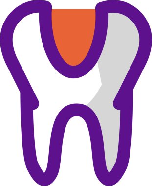 caries simgesi, vektör illüstrasyonu beyaz arkaplanda izole edildi 