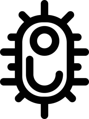 Beyaz arkaplanda hücre simgesi ve vektör illüstrasyonu izole edildi 