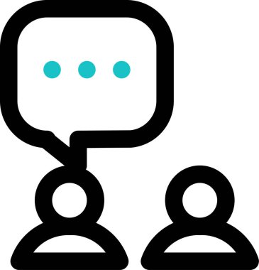 Sohbet destek simgesi, vektör illüstrasyonu beyaz arkaplanda izole edildi