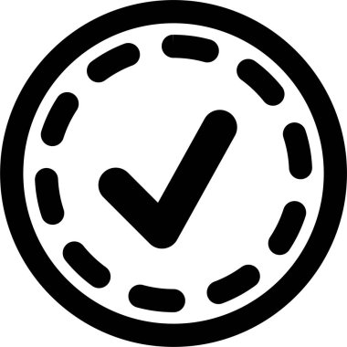 Beyaz arkaplanda işaretleme simgesi ve vektör illüstrasyonu izole edildi 