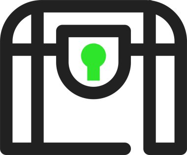 Göğüs simgesi ve vektör çizimi beyaz arkaplanda izole edildi 