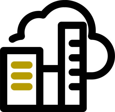 Şehir bulutları simgesi, vektör illüstrasyonu beyaz arkaplanda izole edildi 