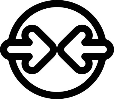 kullanıcı arayüzü simgesini yoğunlaştır, vektör illüstrasyonu beyaz arkaplanda izole edildi