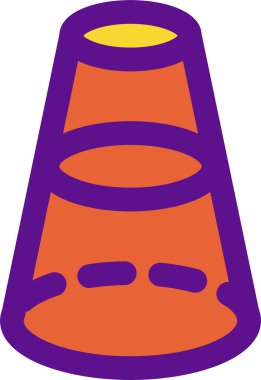 Koni simgesi, vektör illüstrasyonu beyaz arkaplanda izole edildi 