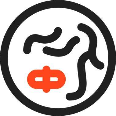 Kromozom simgesi, vektör illüstrasyonu beyaz arkaplanda izole edildi 