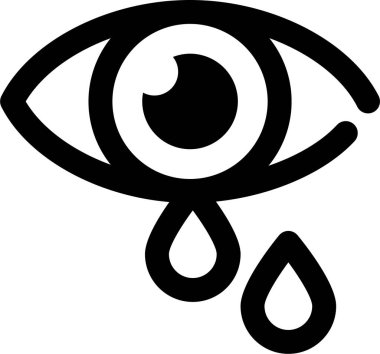 ağlama simgesi, vektör illüstrasyonu beyaz arkaplanda izole edildi 