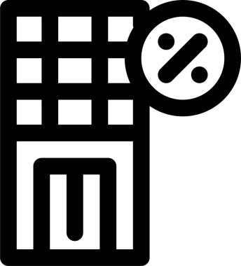 İndirim simgesi, vektör illüstrasyonu beyaz arkaplanda izole edildi