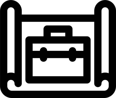 belge simgesi ve vektör illüstrasyonu beyaz arkaplanda izole edildi