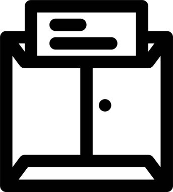 Zarf simgesi, vektör illüstrasyonu beyaz arkaplanda izole edildi