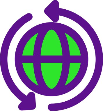 değişim simgesi, vektör illüstrasyonu beyaz arkaplanda izole edildi