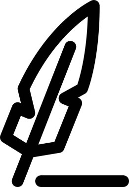 Tüy simgesi, vektör illüstrasyonu beyaz arkaplanda izole edildi 