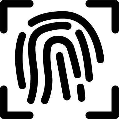 parmak izi simgesi, vektör illüstrasyonu beyaz arkaplanda izole edildi 
