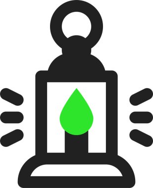 ateş lambası simgesi, vektör çizimi beyaz arkaplanda izole edildi 