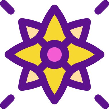 Çiçek simgesi hediye, vektör illüstrasyonu beyaz arkaplanda izole edildi  