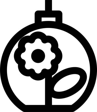 Çiçek simgesi hediye, vektör illüstrasyonu beyaz arkaplanda izole edildi  