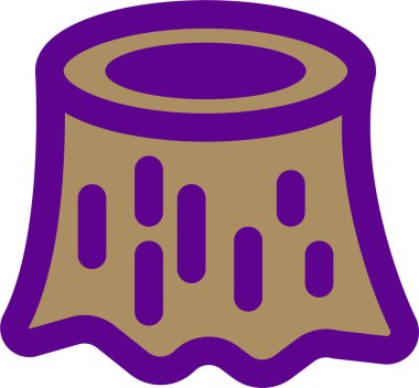  Orman simgesi ve vektör illüstrasyonu beyaz arkaplanda izole edildi 