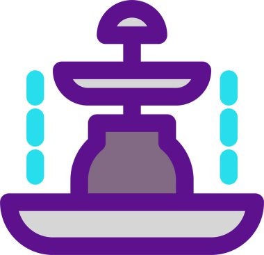 Çeşme simgesi, vektör illüstrasyonu beyaz arkaplanda izole edildi  