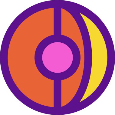 beyaz arkaplanda izole edilmiş dünya simgesi ve vektör illüstrasyonu 