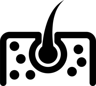 saç simgesi ve vektör illüstrasyonu beyaz arkaplanda izole edildi 