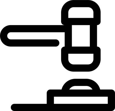 Çekiç simgesi, vektör illüstrasyonu beyaz arkaplanda izole edildi 