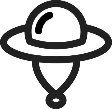 hat simgesi, vektör illüstrasyonu beyaz arkaplanda izole edildi 