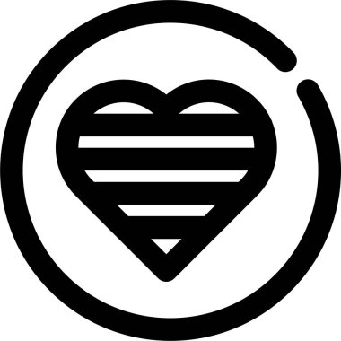 kalp veya simge gibi, vektör illüstrasyonu beyaz arkaplanda izole 