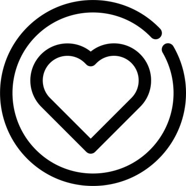 kalp veya simge gibi, vektör illüstrasyonu beyaz arkaplanda izole 