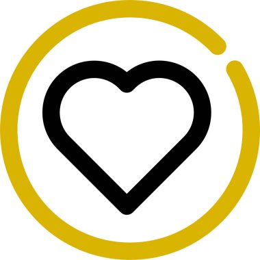 kalp veya simge gibi, vektör illüstrasyonu beyaz arkaplanda izole 