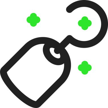 kanca simgesi ve vektör çizimi beyaz arkaplanda izole edildi 