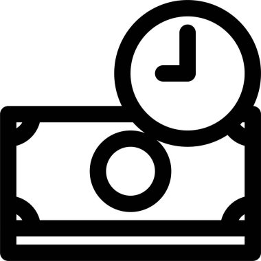 Yatırım zamanı simgesi ve vektör illüstrasyonu beyaz arkaplanda izole edildi