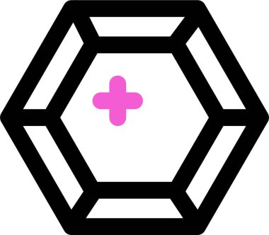 Mücevher simgesi, vektör çizimi beyaz arkaplanda izole edildi