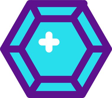 Mücevher simgesi, vektör çizimi beyaz arkaplanda izole edildi