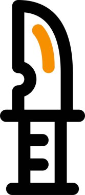 bıçak simgesi ve vektör illüstrasyonu beyaz arkaplanda izole edildi  