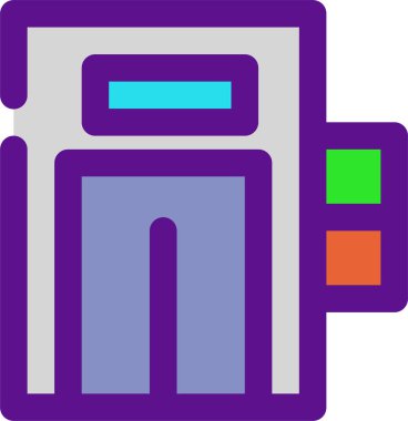 Beyaz arkaplanda kaldırma simgesi ve vektör illüstrasyonu izole edildi