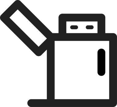 Açık simge, vektör illüstrasyonu beyaz arkaplanda izole edildi 