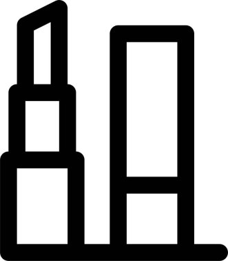 ruj simgesi ve vektör illüstrasyonu beyaz arkaplanda izole edildi