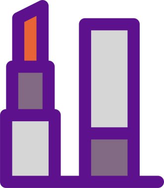 ruj simgesi ve vektör illüstrasyonu beyaz arkaplanda izole edildi