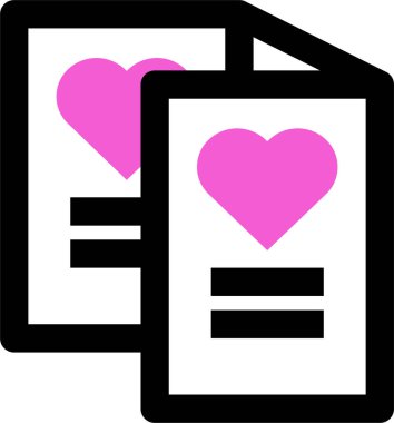 aşk kartı simgesi, vektör illüstrasyonu beyaz arkaplanda izole edildi  