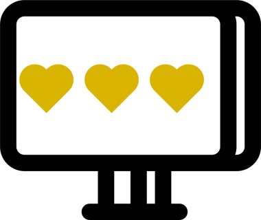 aşk oranı sınıflandırma simgesi, vektör illüstrasyonu beyaz arkaplanda izole