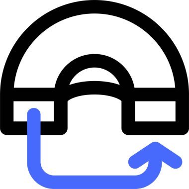 Mıknatıs simgesi ve vektör illüstrasyonu beyaz arkaplanda izole edildi 